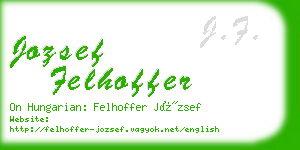 jozsef felhoffer business card
